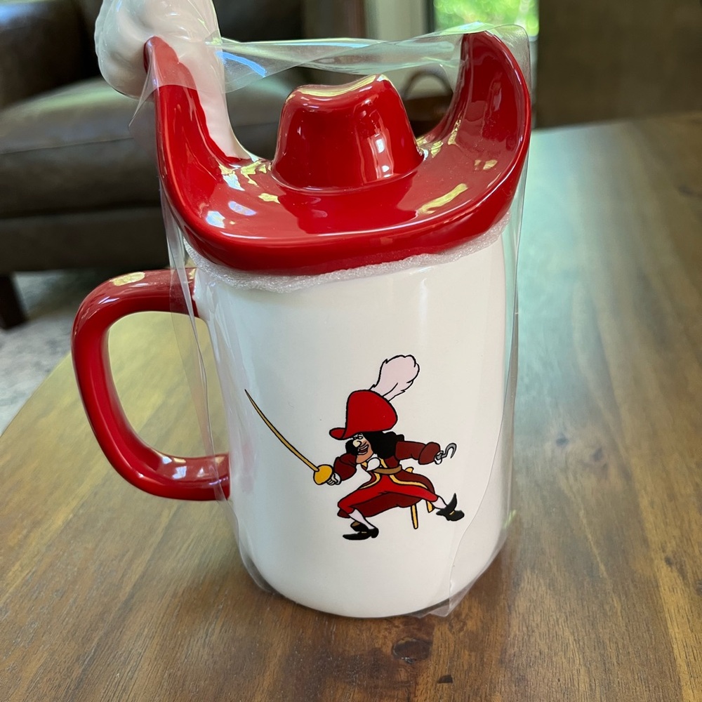 Rae Dunn Disney Captain Hook Mug With Hat Topper Disney Peter Pan Villain Movie